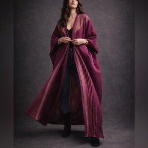 Function & Fringe Edit | Plum & Gold Maxi Kimono Robe Lurex
